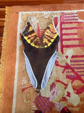 Free People FP Beach small S Amber brown tie dyed swimsuit